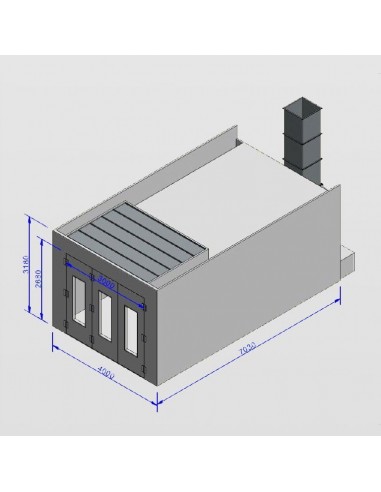 Cabinas de pintura modelo Flujo Semivertical