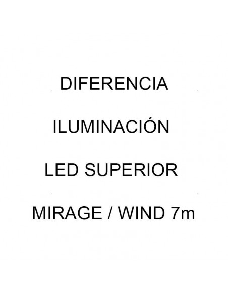 Dif. Iluminación LED superior Mirage/Wind 7m