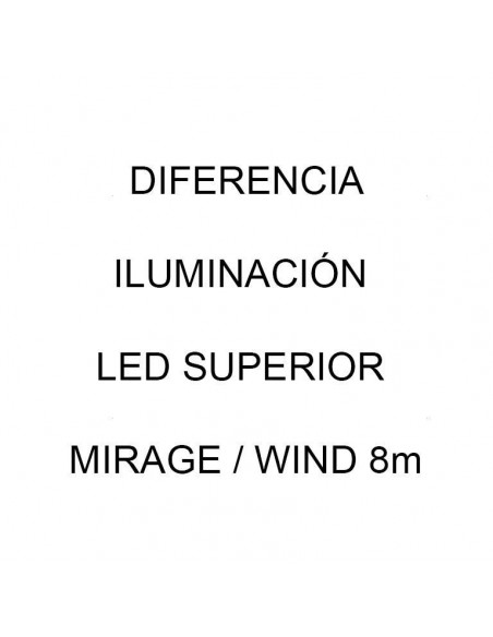 Dif. Iluminación LED superior Mirage/Wind 8m