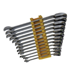 Kit of 12 combination ratcheting spanners