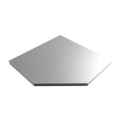 Stainless steel corner worktop
