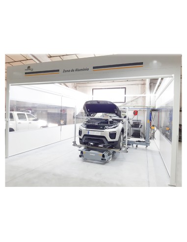 Zona de Aluminio 8x5 con 5 cortinas eléctricas