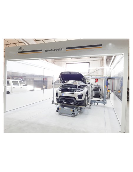 Zona de Aluminio 8x5 con 5 cortinas eléctricas