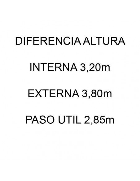 Diferencia de altura interna 3,20m