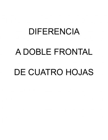 Diferencia a doble frontal de 4 hojas
