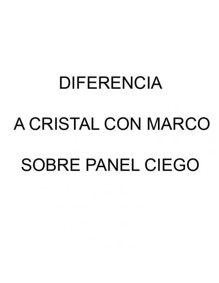 Diferencia a cristal con marco sobre panel ciego