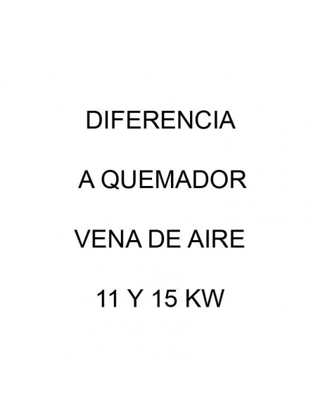 Diferencia a quemador vena de aire