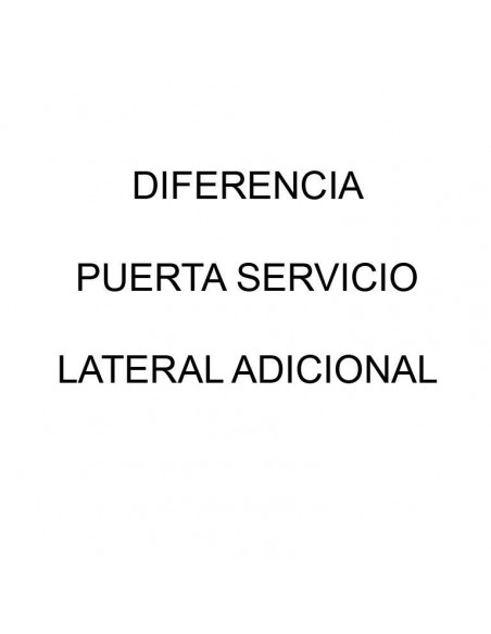Diferencia a puerta de servicio lateral adicional