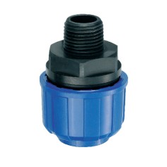 Enchufe recto D25 rosca macho metálico cónico 1"