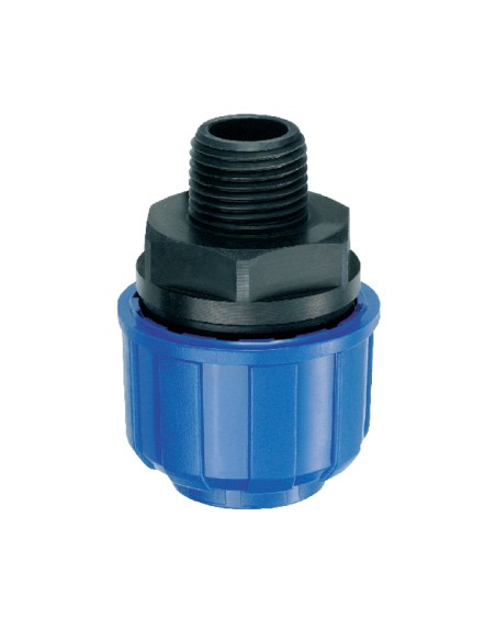 Enchufe recto D50 rosca macho metálico cónico 2"