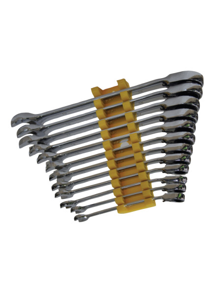 Kit of 12 combination ratcheting spanners