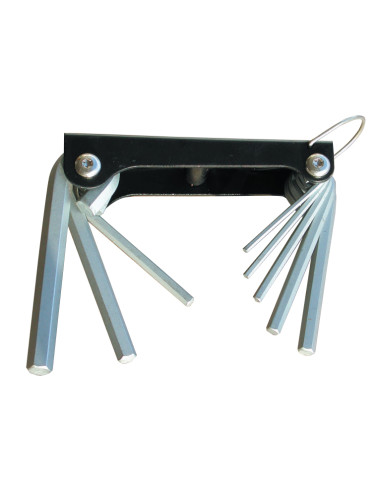 Set  of 8 hexagon key wrenches