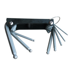 Set of 8 ball ended hexagon key wrenches