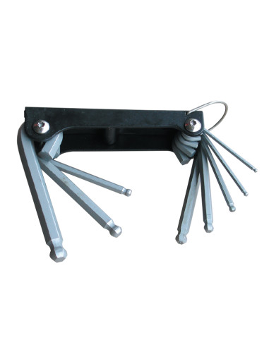 Juego de 8 llaves hexagonales de esfera