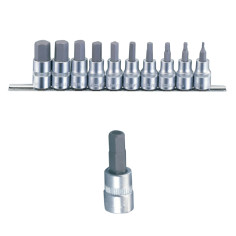 Rail de puntas de 1/2" hexagonales cortas